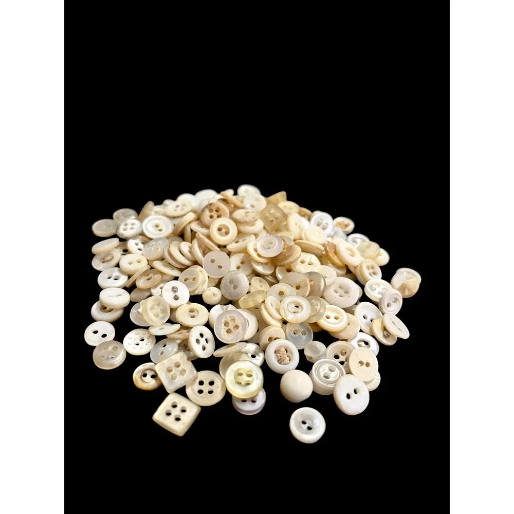 Huge Lot Vintage Antique Small Tiny MOP Shell Buttons Doll Clothes Heirloom